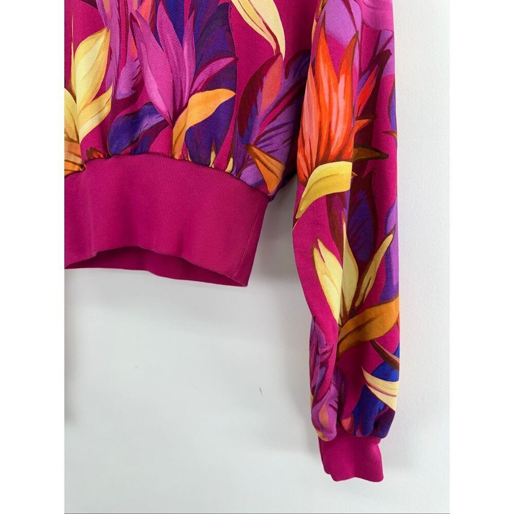 Adidas Farm Rio Women’s Birds of Paradise Bright Magenta Bold Pink Multi Cropped - Picture 7 of 10